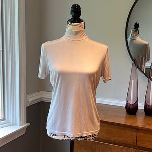 Ann Taylor mock neck silk top. Beautiful top.